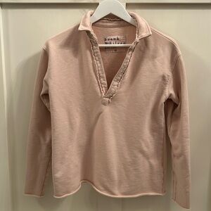 Frank & Eileen Triple Fleece Patrick Henley, Size XS. Dusty Pink.